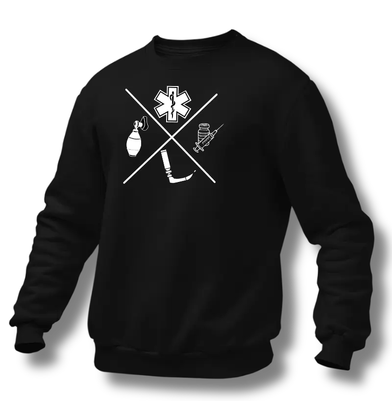 Suéter Moletom - BVM, Estrela da Vida, Seringa e Laringoscópio