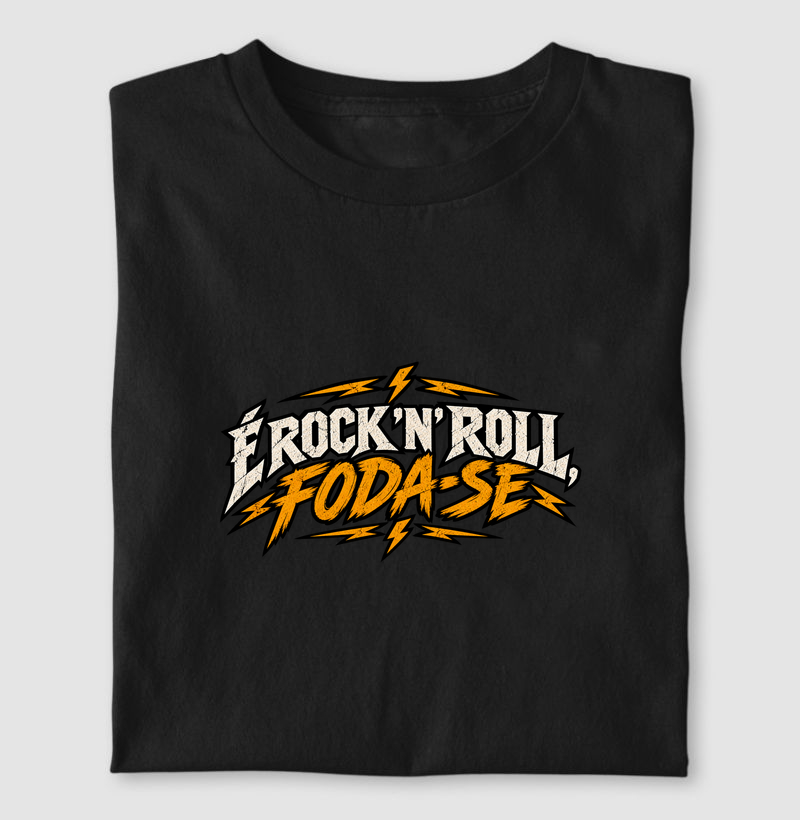 Camiseta É Rock’n’Roll Foda-se