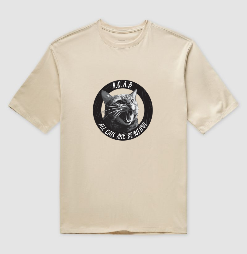 [GABYSHINY] ACAB - ALL CATS ARE BEAUTIFUL - Camiseta Oversized