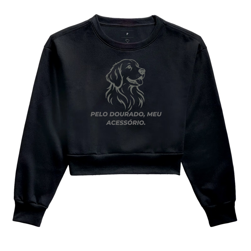 Pelo Dourado É Meu Acessório - Cropped Moletom
