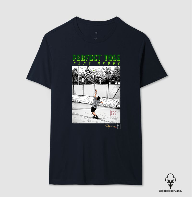 Camiseta Masculina, Feminina, Babylook e Unissex Tennis “Perfect Toss” - Algodão Peruano