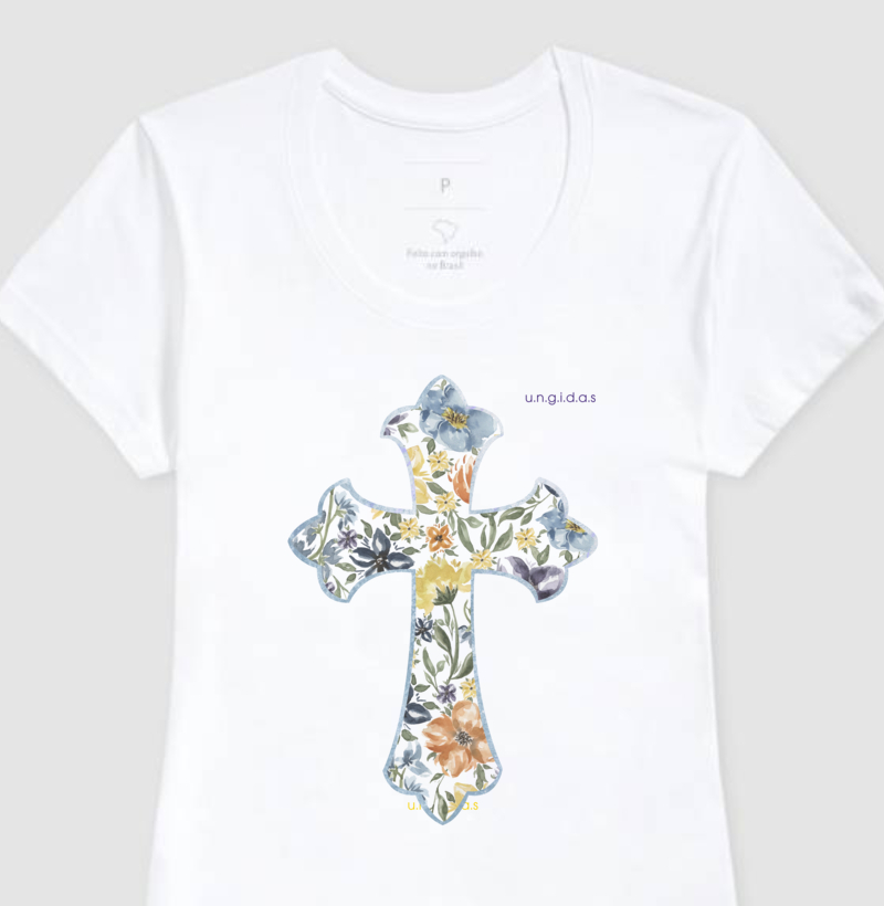 Cruz em flores coloridas