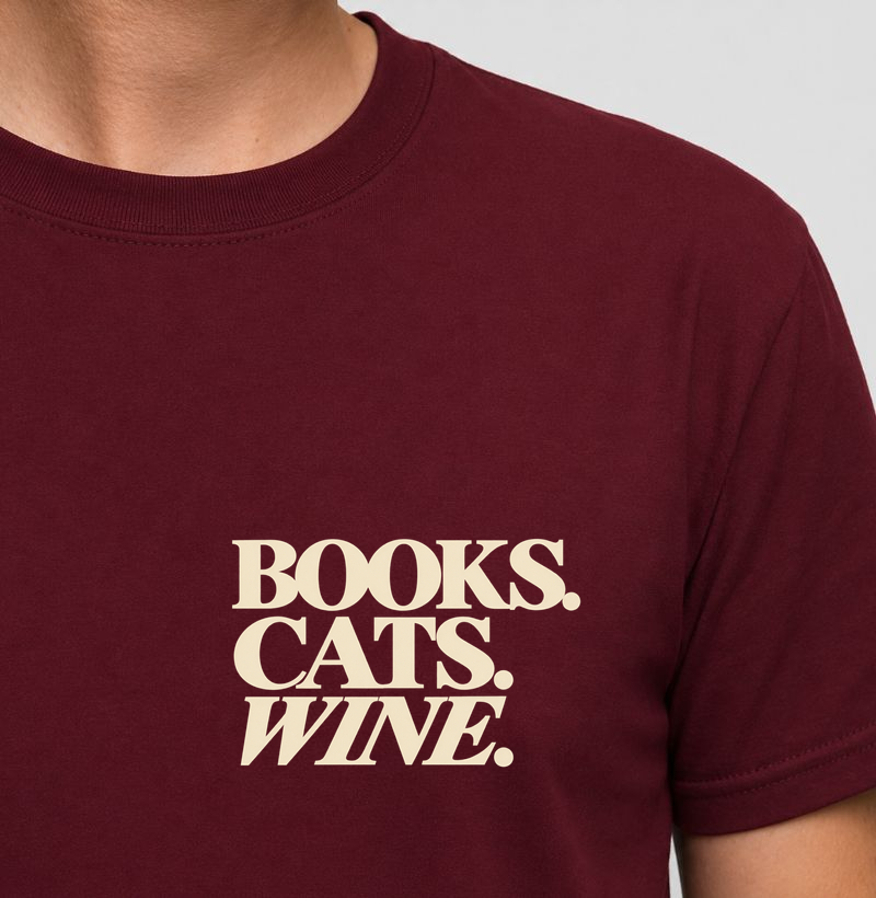 Books, Cats, Wine