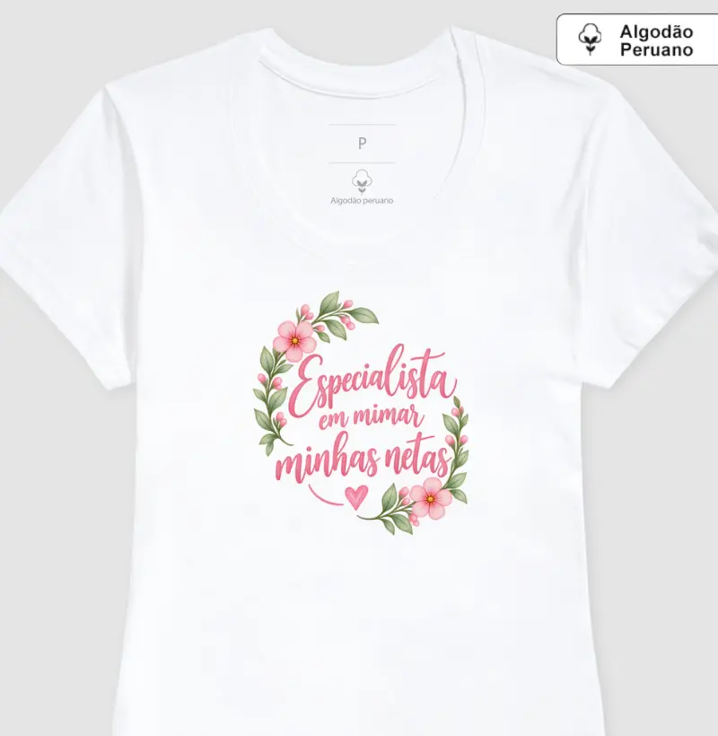 Especialista em mimar minhas netas (vovó) (algodão peruano)