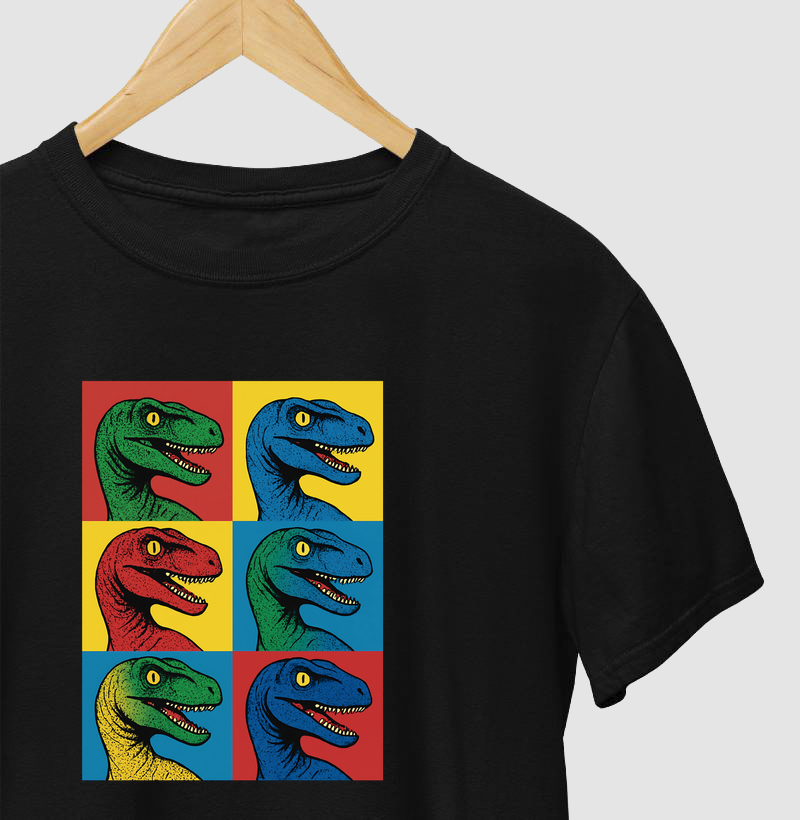 Camiseta Dino Pop Velociraptor - Camiseta