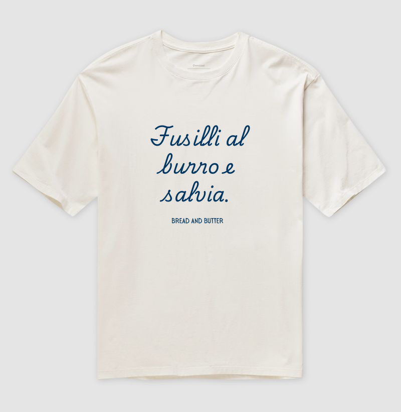 Camiseta Oversized Fusilli Al Burro