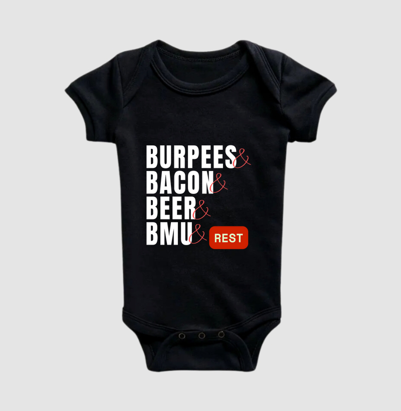 Burpees, Bacon, Beer, BMU - (Cores variadas)
