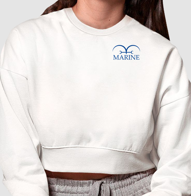 Marine - Cropped Moletom