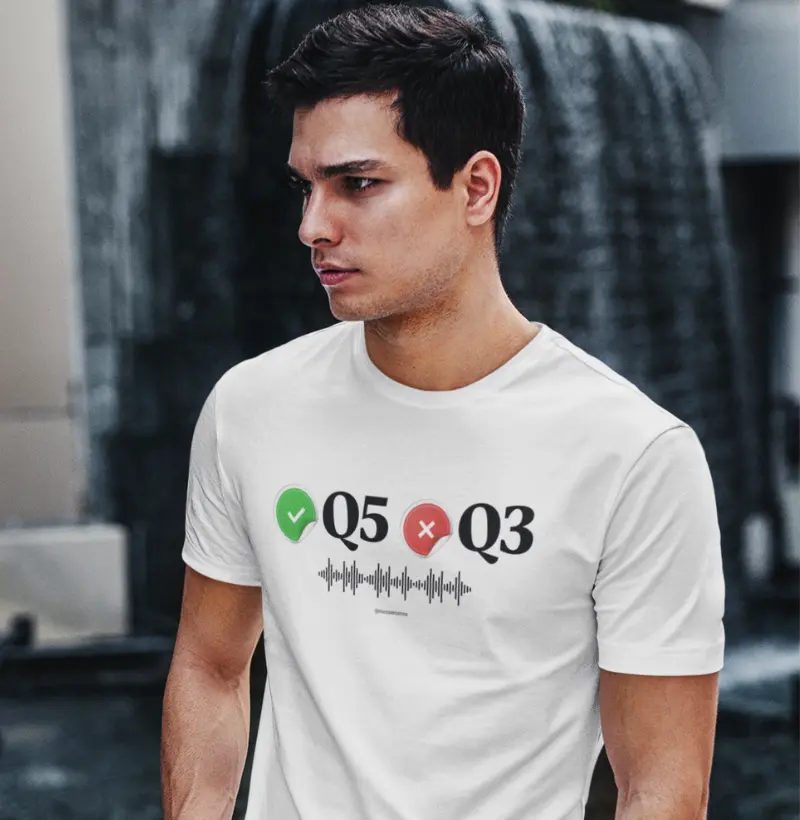 T-Shirt Branca Masculina Q5