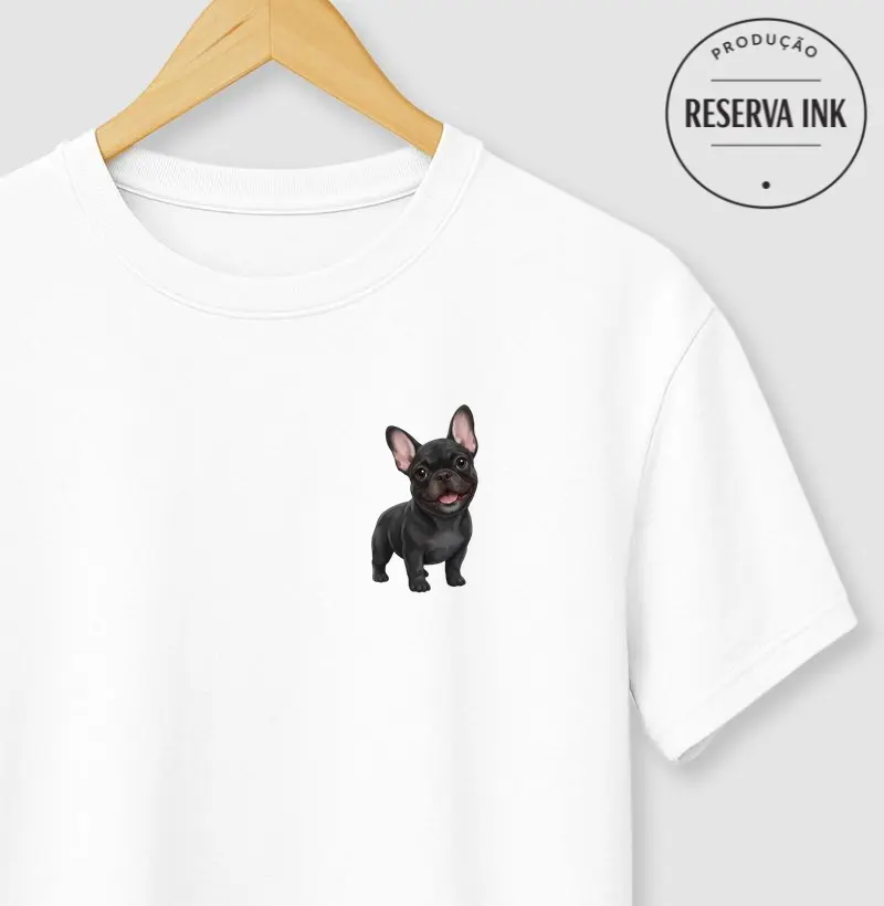 Bulldog (Buldogue) Francês Preto Minimalista