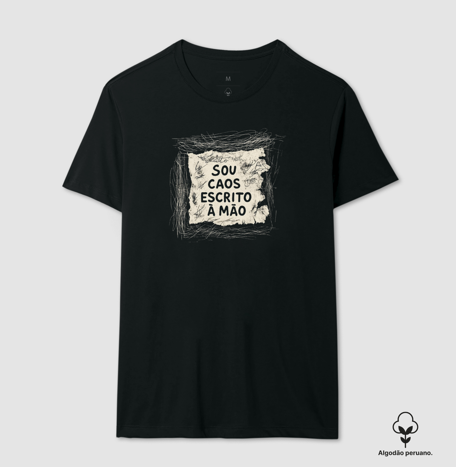 Sou caos escrito à mão