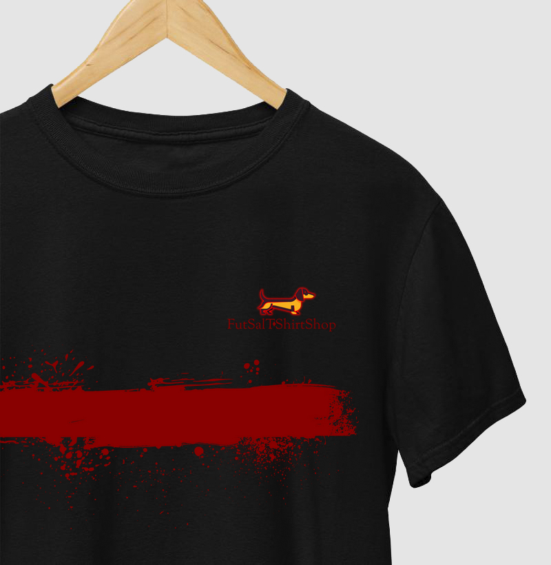 T-shirt faixa bordô