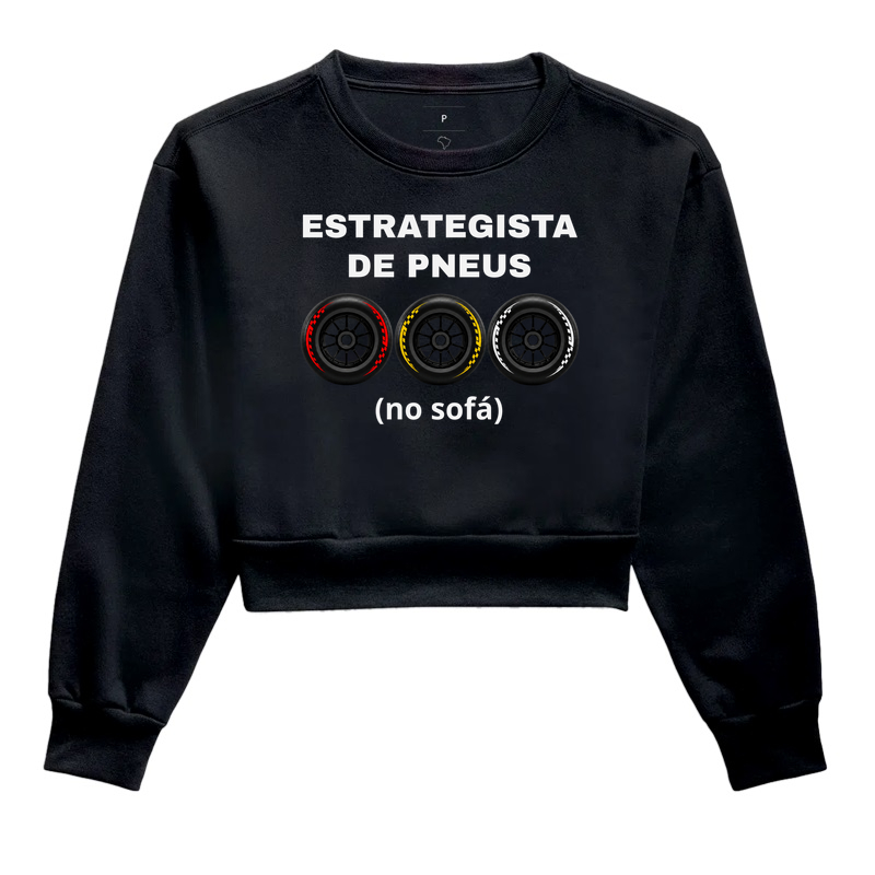 Estrategista de pneu - Cropped Moletom