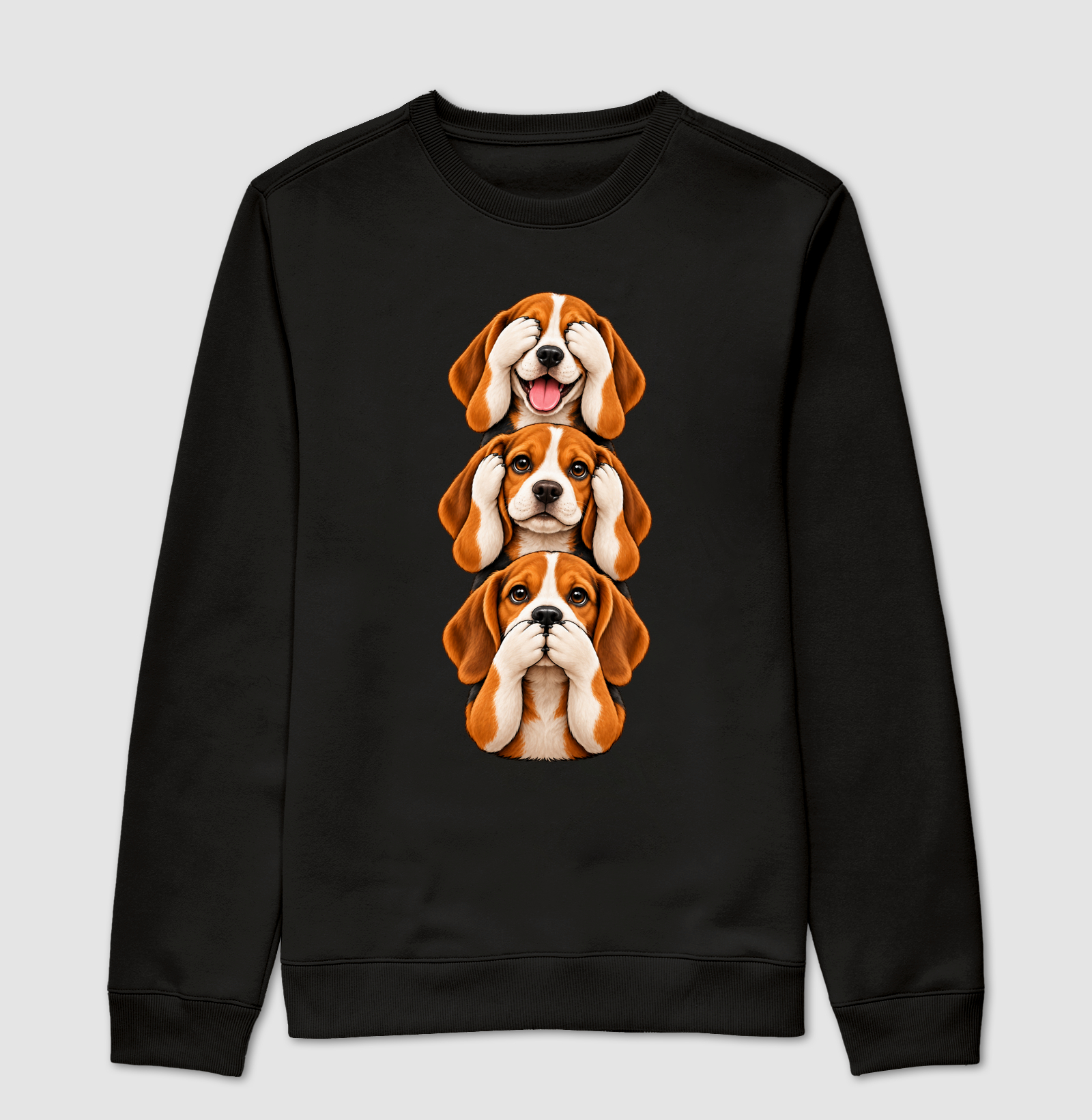 Ver, ouvir e falar versão Beagle - Suéter Moletom