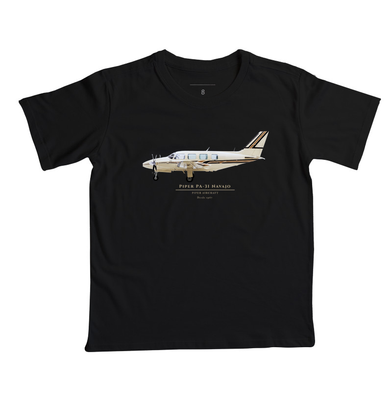 PIPER PA-31 NAVAJO - PT-WAO - Profile - Camiseta Infantil