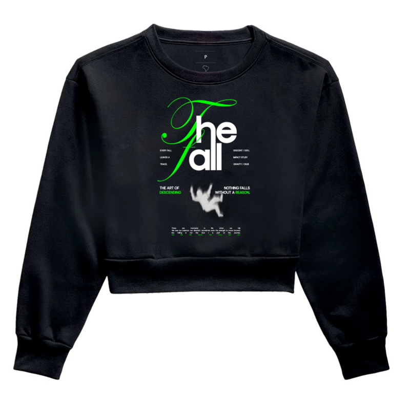 Cropped Preto -The Fall  - Cropped Moletom