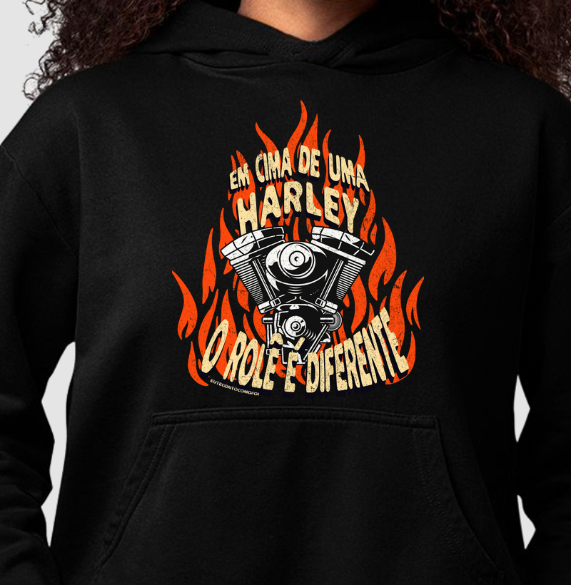 Moletom Com Capuz De Harley o Rolê é Diferente
