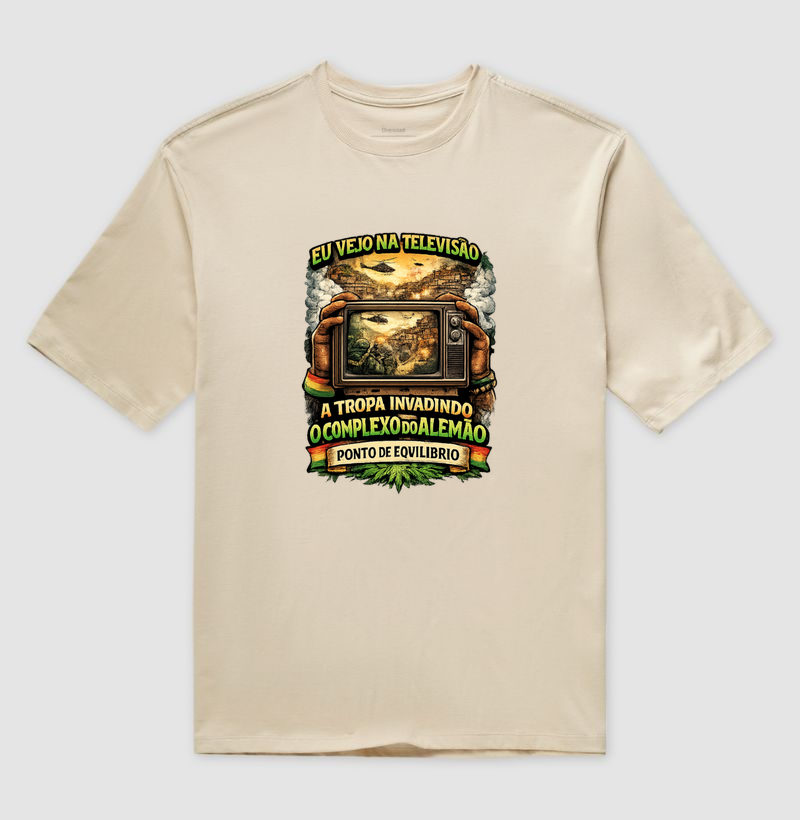 🔥 Camiseta Eu Vejo na Televisão – Ponto de Equilíbrio