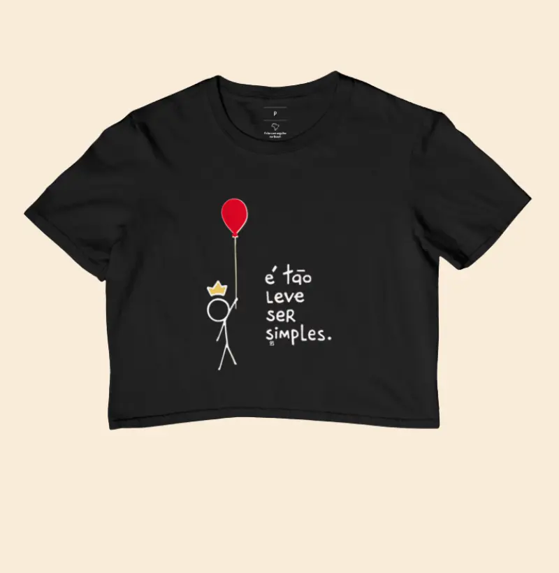Cropped É tão leve ser simples 