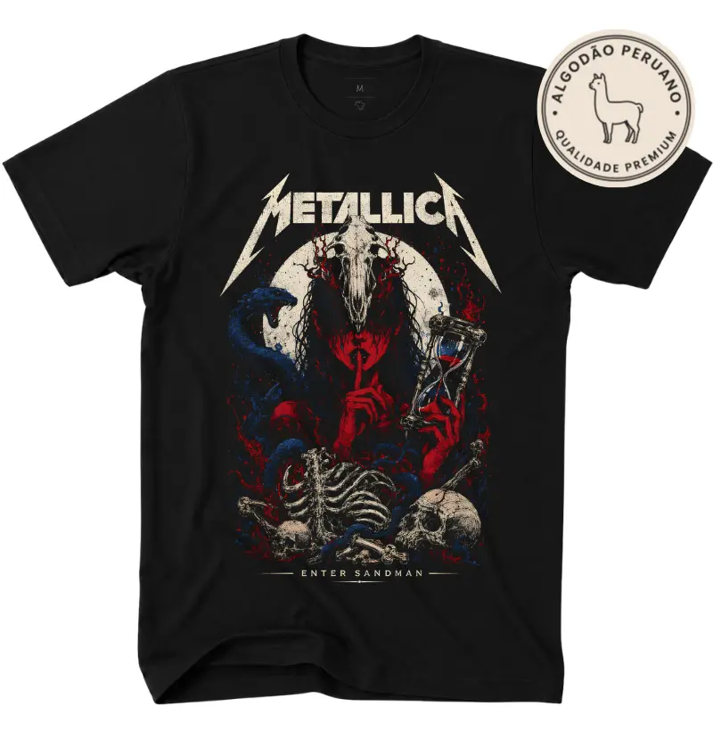 Camiseta Algodão Peruano Enter Sandman