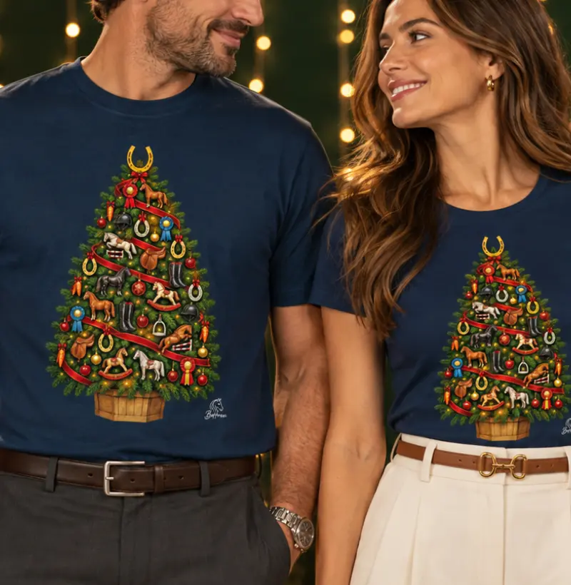 Árvore de Natal Equestre  - Camiseta