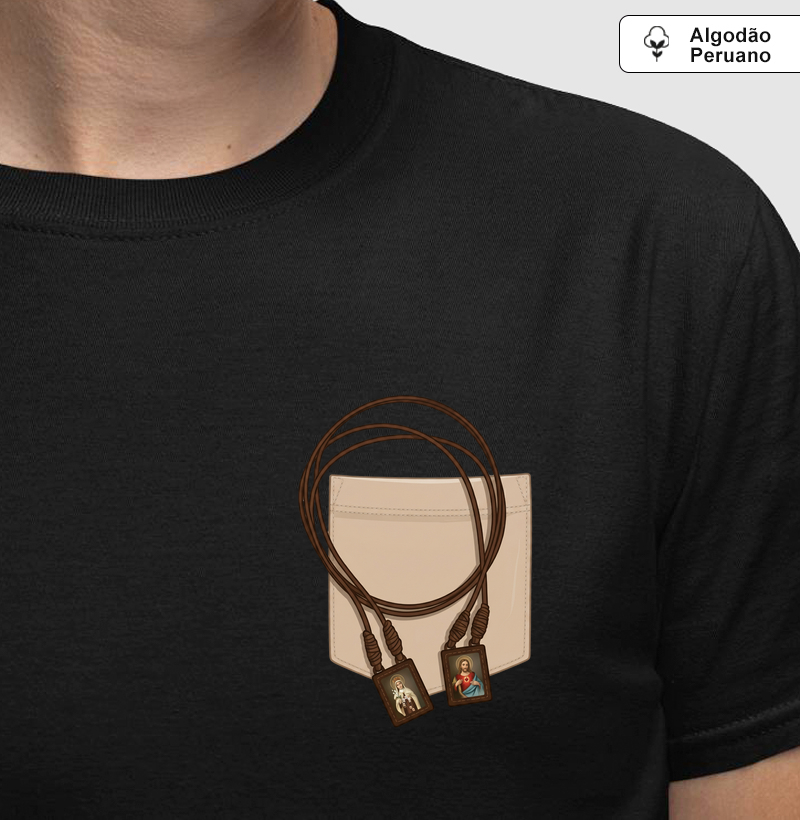 Camiseta Algodão Peruano Escapulário