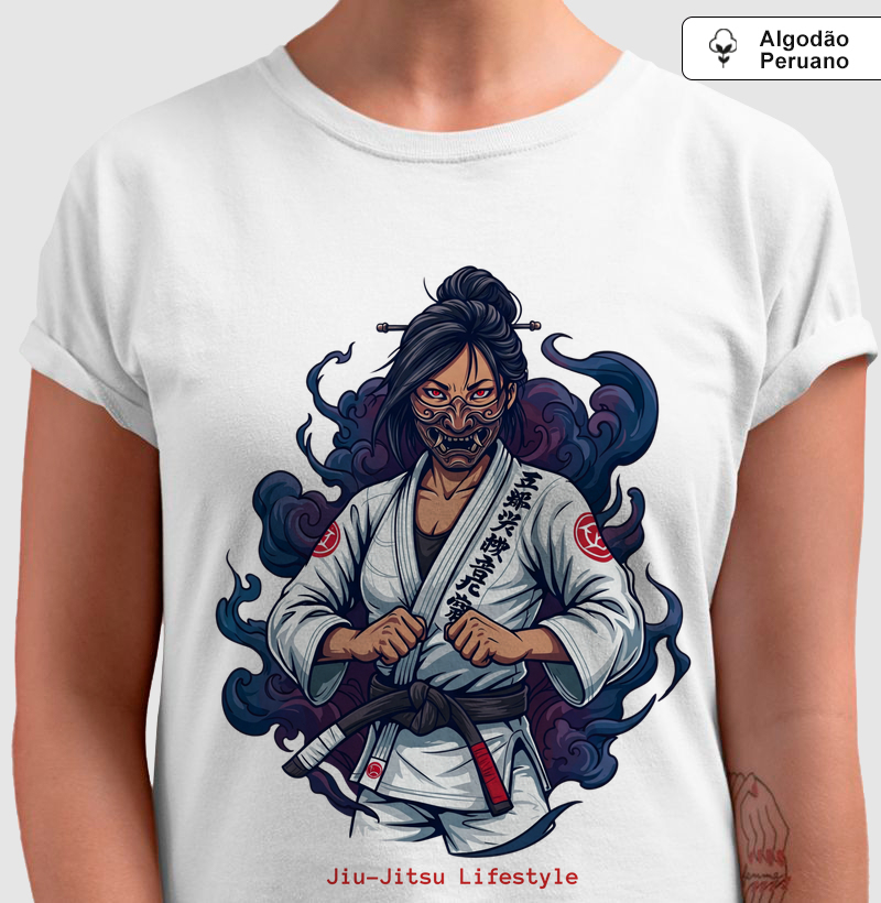 Samurai Girl - Jiu-Jitsu - Lifestyle - Algodão Peruano