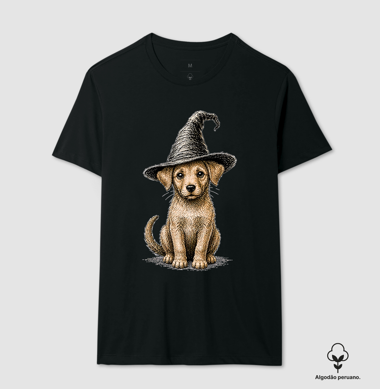 Cão Bruxo - Camiseta Algodão Peruano