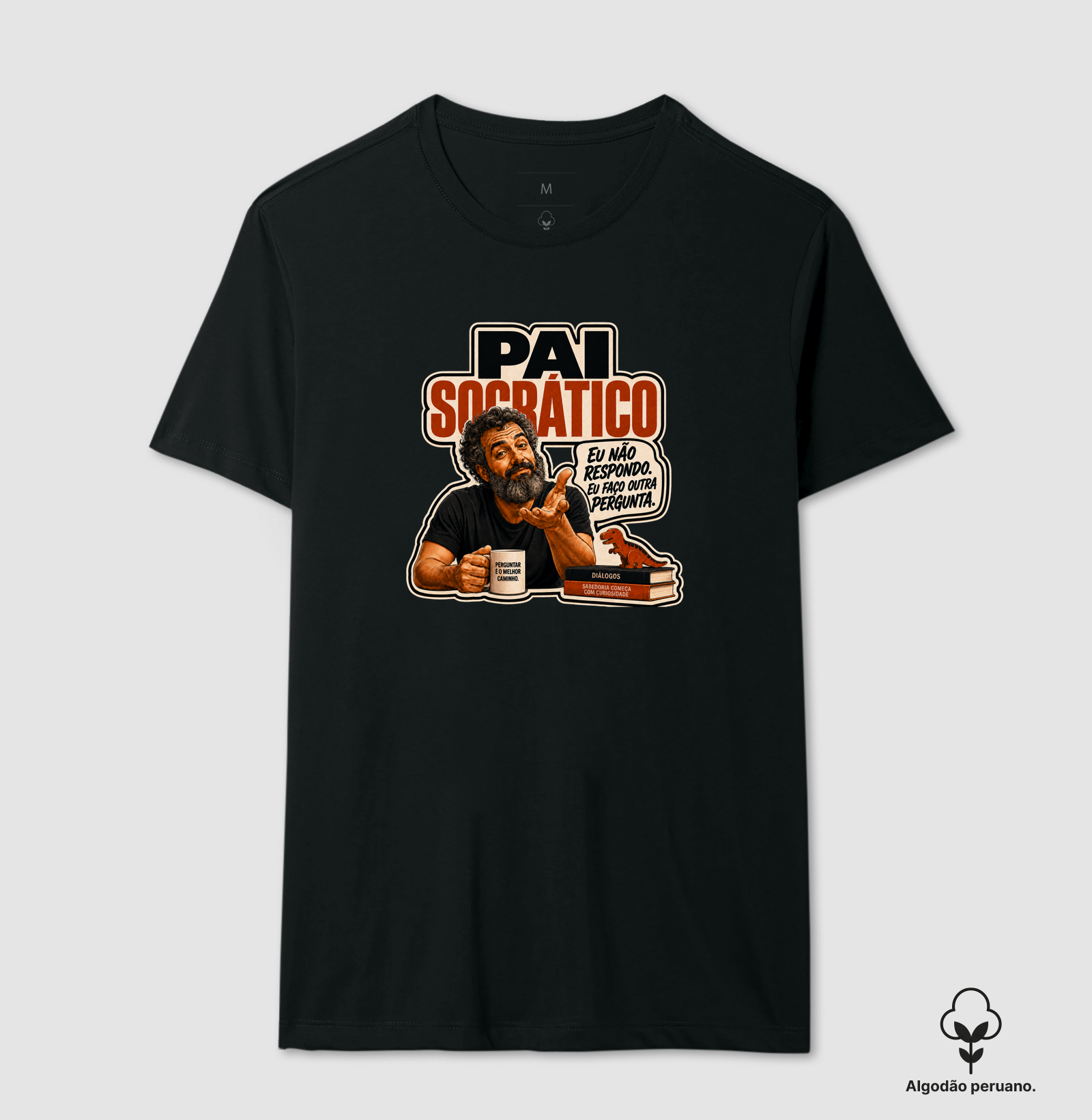 Pai Socrático - Camiseta Algodão Peruano