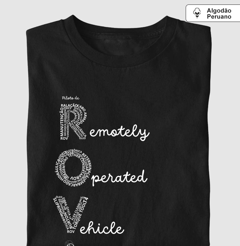 Camiseta piloto de ROV 2 algodão peruano