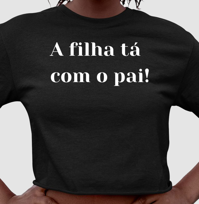 A filha tá com o pai.
