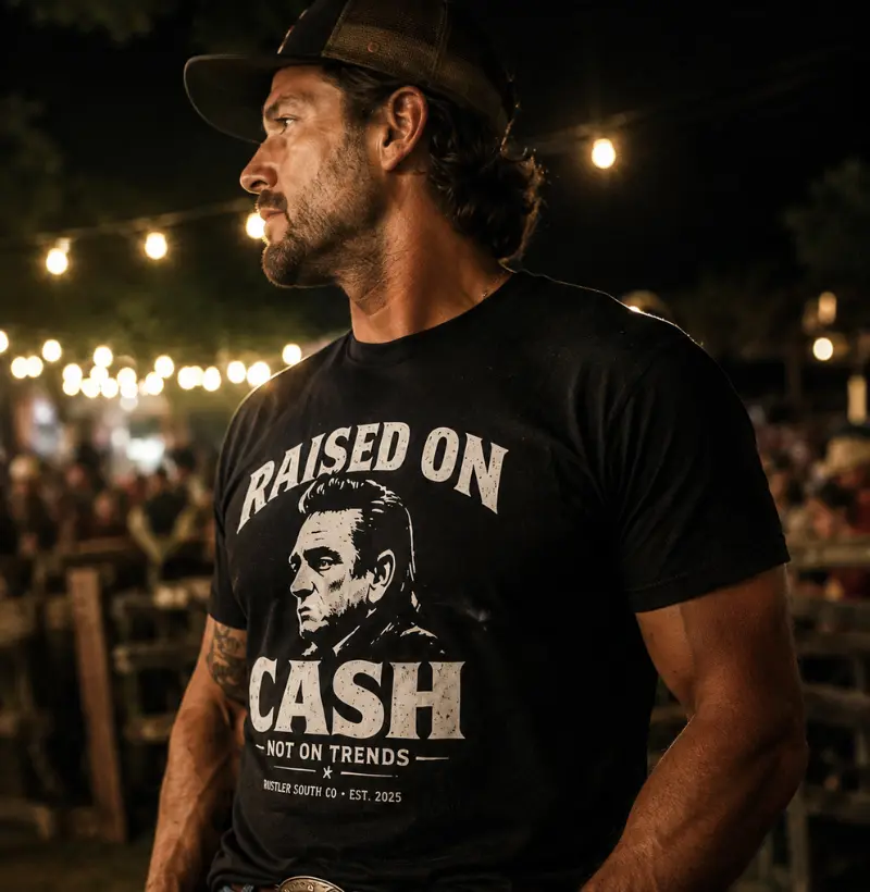 Camiseta Country Raised On Cash | Rustler South Co.