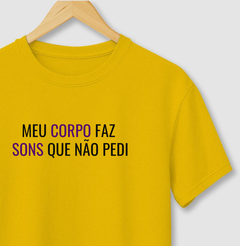 Meu corpo faz sons que não pedi