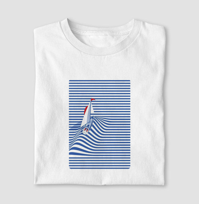 Ondas em linha - Algodão 30.1