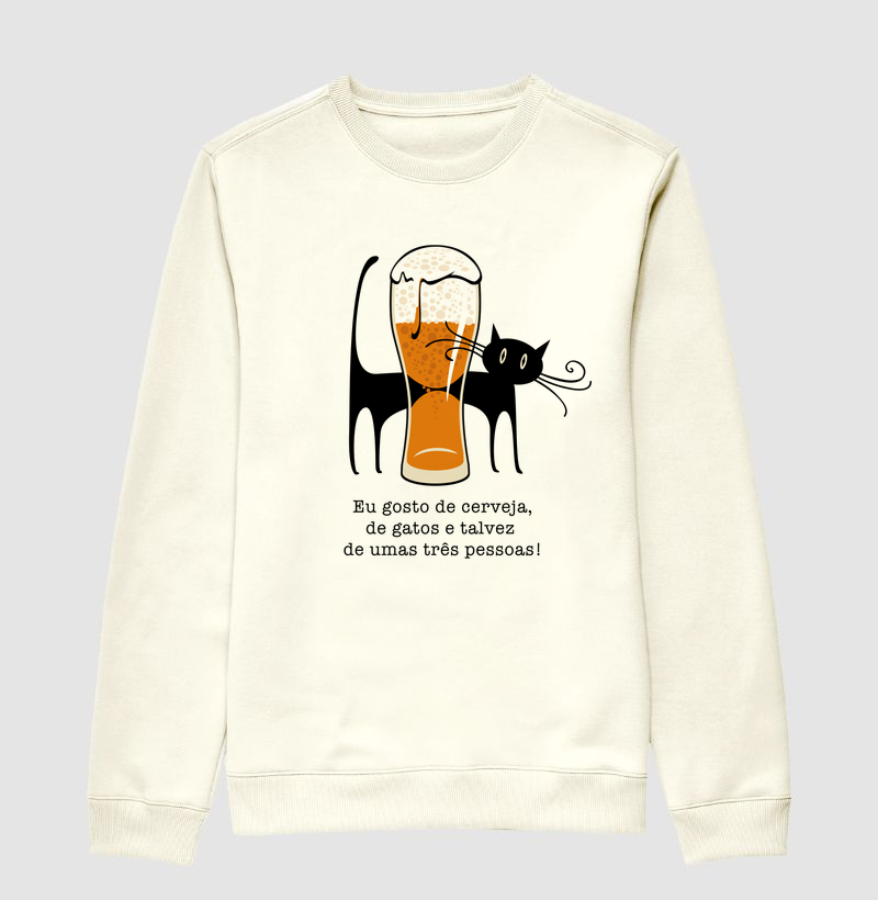 Gosto de cerveja, de gatos e talvez de umas três pessoas