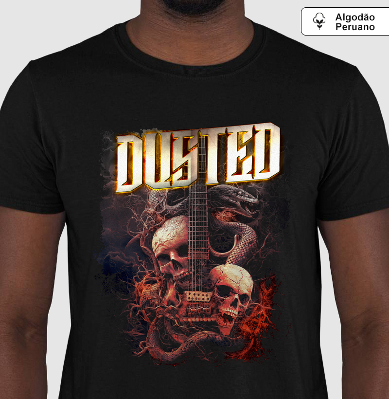 Dusted Skull - Produto Premium - Algodão Peruano