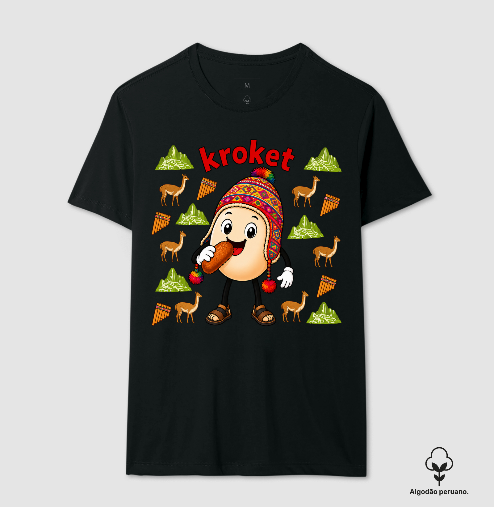 Egg Kroket - Peru - Camiseta Algodão Peruano