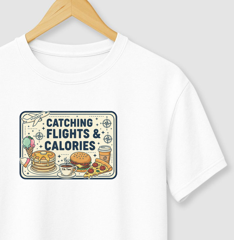 Catching flights & calories - ilustrada