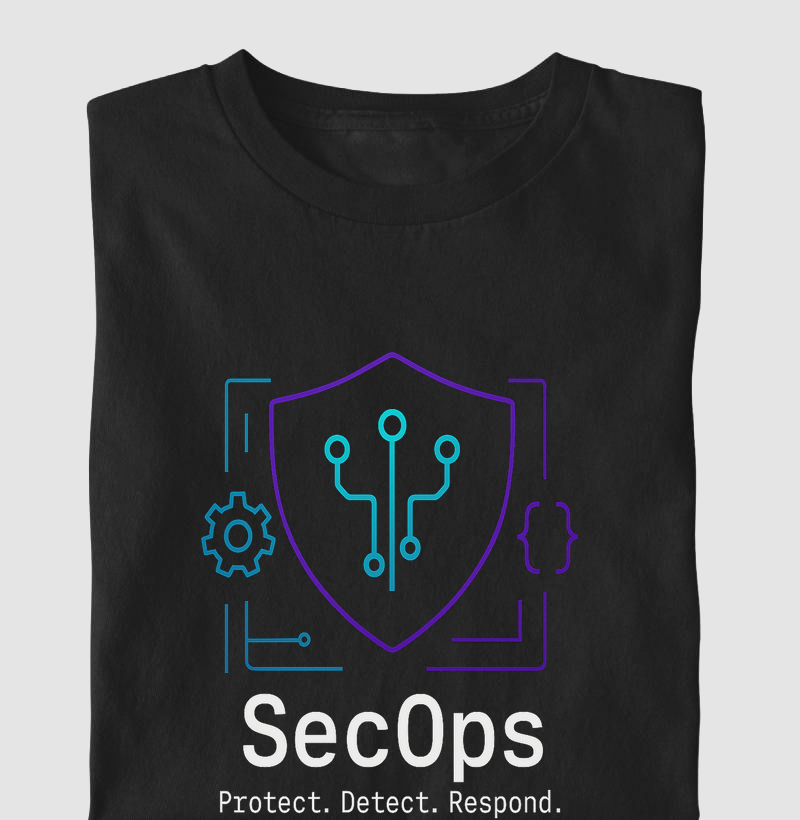 Camiseta SecOps – A Linha de Frente da Segurança Digital