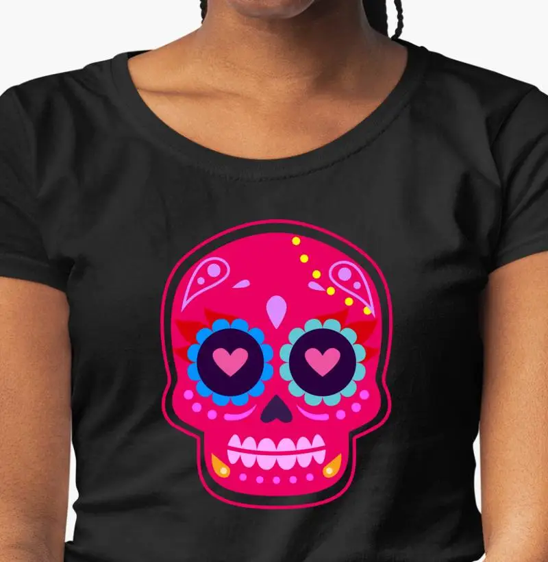 Camisa Feminina Caveira Mexicana