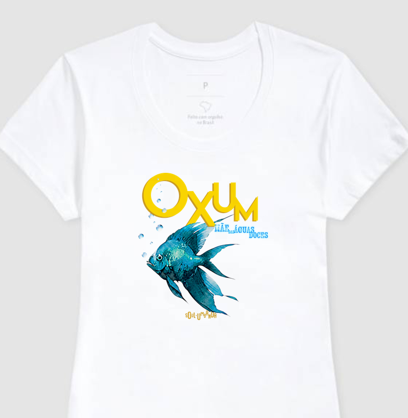 camiseta OXUM mãe das águas doces feminina