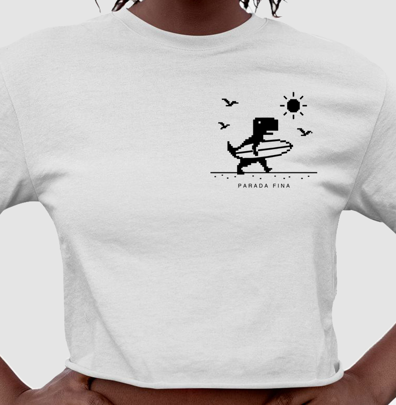 Dino Surfista – Estilo Pré-Histórico com Alma Salgada