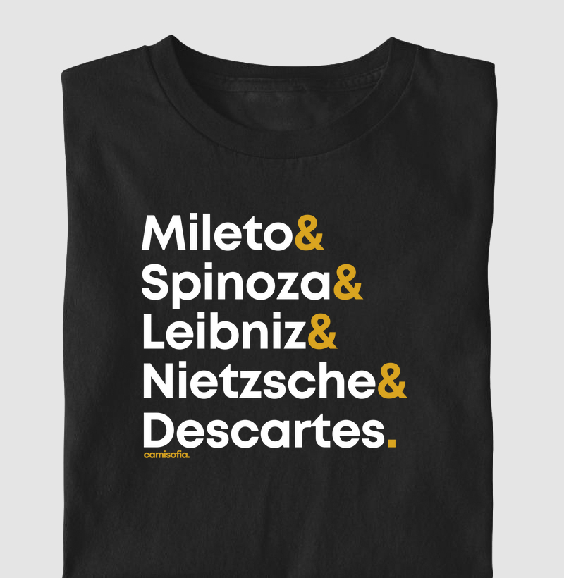 Filósofos Influentes - Mileto, Spinoza, Leibniz, Nietzsche, Descartes