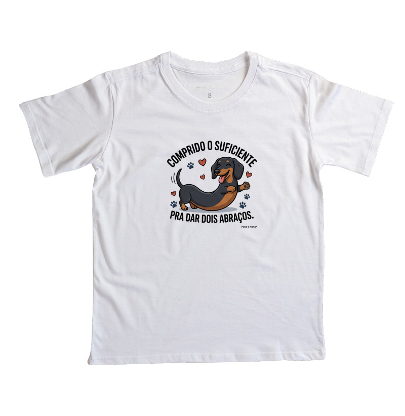 CAMISETA INFANTIL DACHSHUND ABRAÇOS