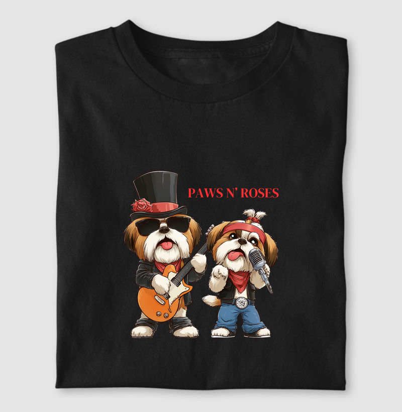 Camiseta Paws N' Roses