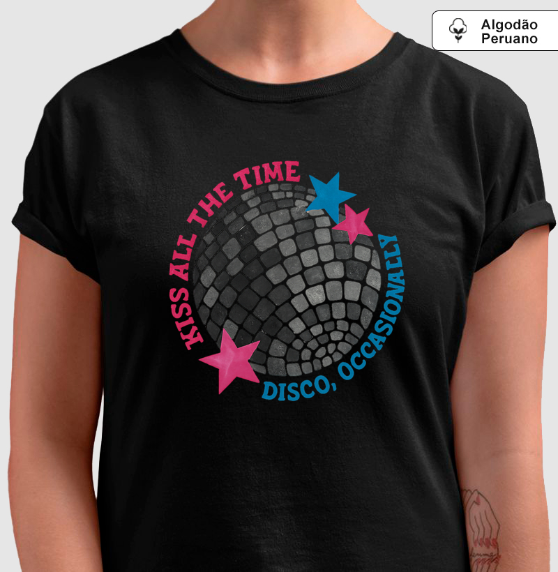 Camiseta Algodão Peruano Disco Kiss - Harry Styles