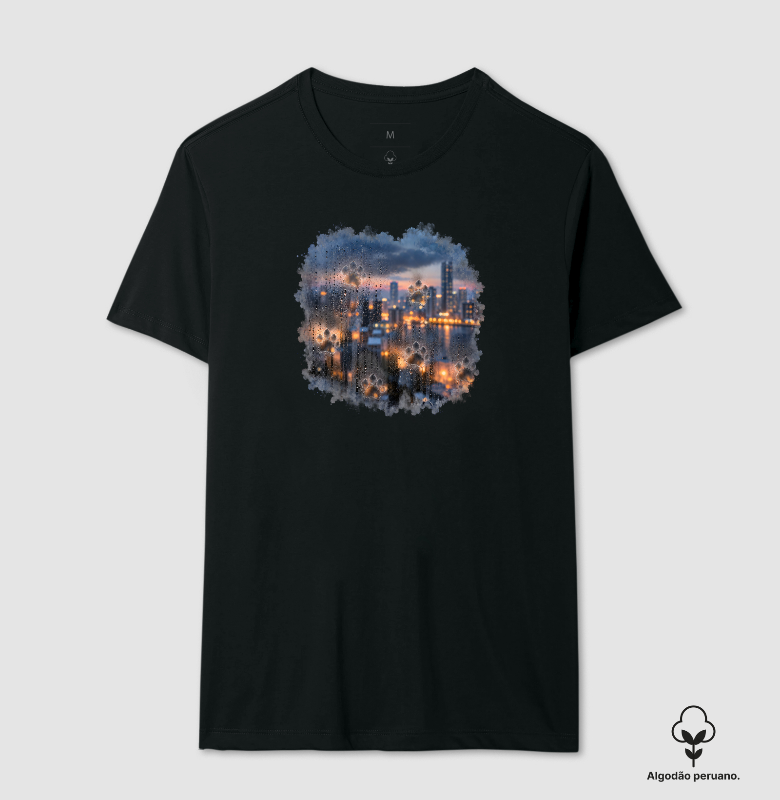 Patinhas no Vidro Embaçado - Camiseta Algodão Peruano