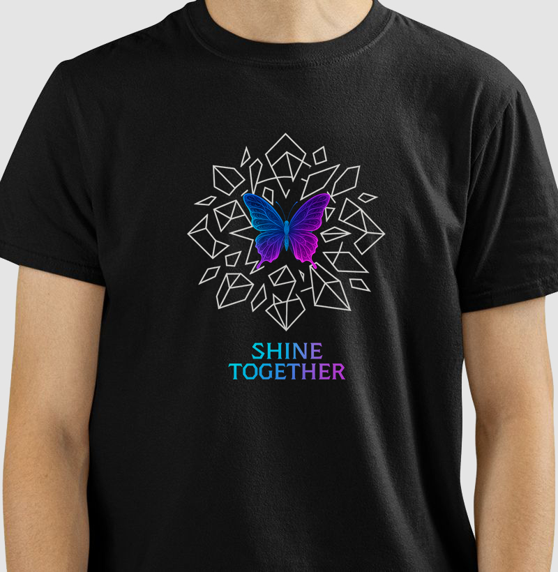 Camiseta Borboleta de Cristal 