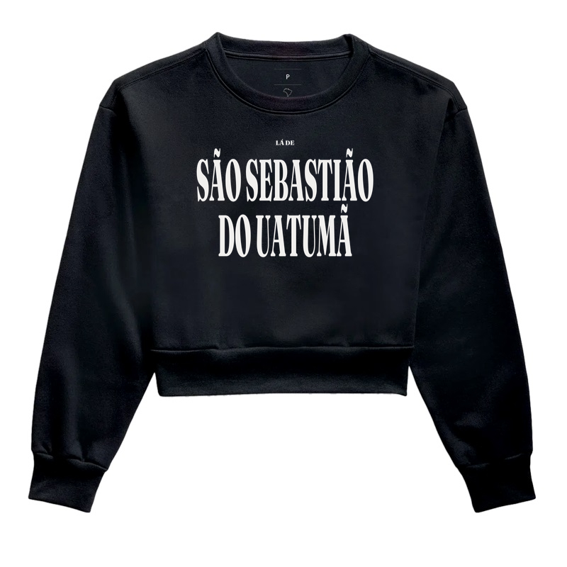 São Sebastião do Uatumã | Tipografia AM - Cropped Moletom