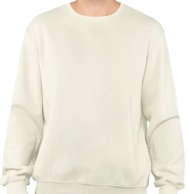 Moletom Suéter Slim Off White Básico 